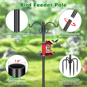 Tegarbed 88in adjustable pole ready to hang feeders and decor.