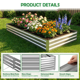 8x4ft Tegarbed garden bed offering ample space for vegetables and flowers