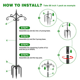 Tegarbed easy-assembly pole enables quick setup in the yard.