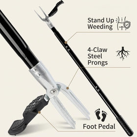 Tegarbed textured handle reduces hand fatigue during long weeding sessions.