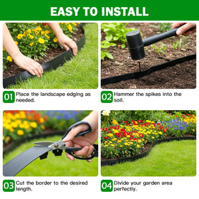 Tegarbed Flower Bed Path Border defines beds and walkways.