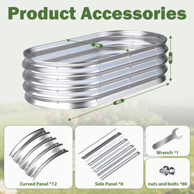 Tegarbed galvanized finish bed highlighting rust-resistant, modern outdoor look.