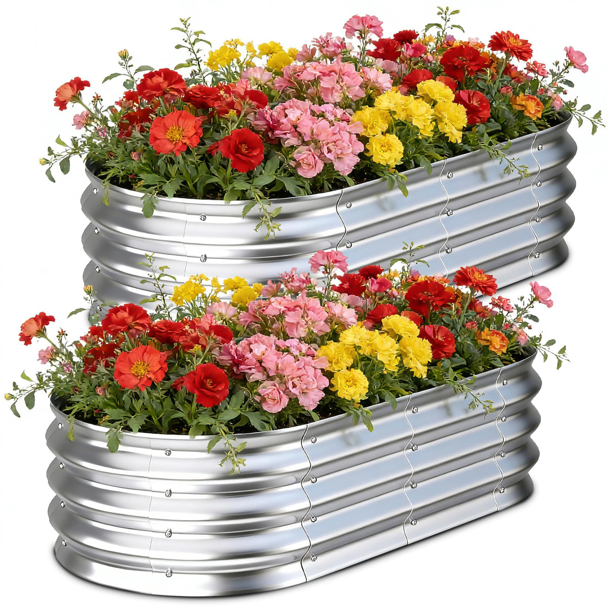 Tegarbed galvanized raised bed outdoors assembly-friendly with a sturdy frame.