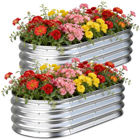 Tegarbed galvanized raised bed outdoors assembly-friendly with a sturdy frame.