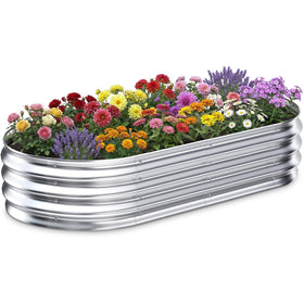 Tegarbed galvanized raised garden bed assembled for easy gardening