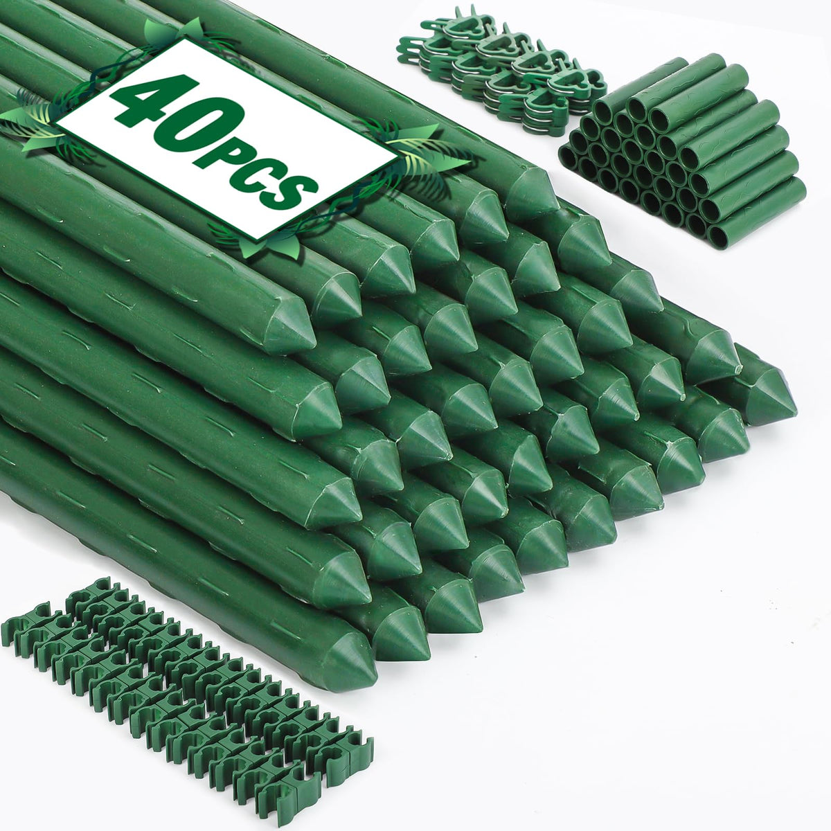 Tegarbed 16 inch garden stake ready to support tomatoes outdoors.
