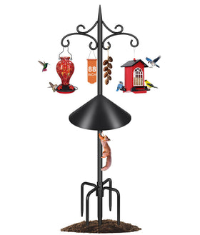 Tegarbed heavy-duty shepherd hook base enables stable outdoor displays.