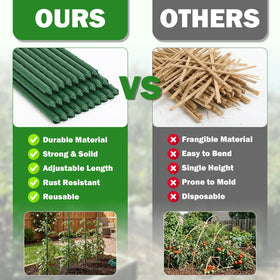 Tegarbed hollow steel core provides sturdy, durable support.