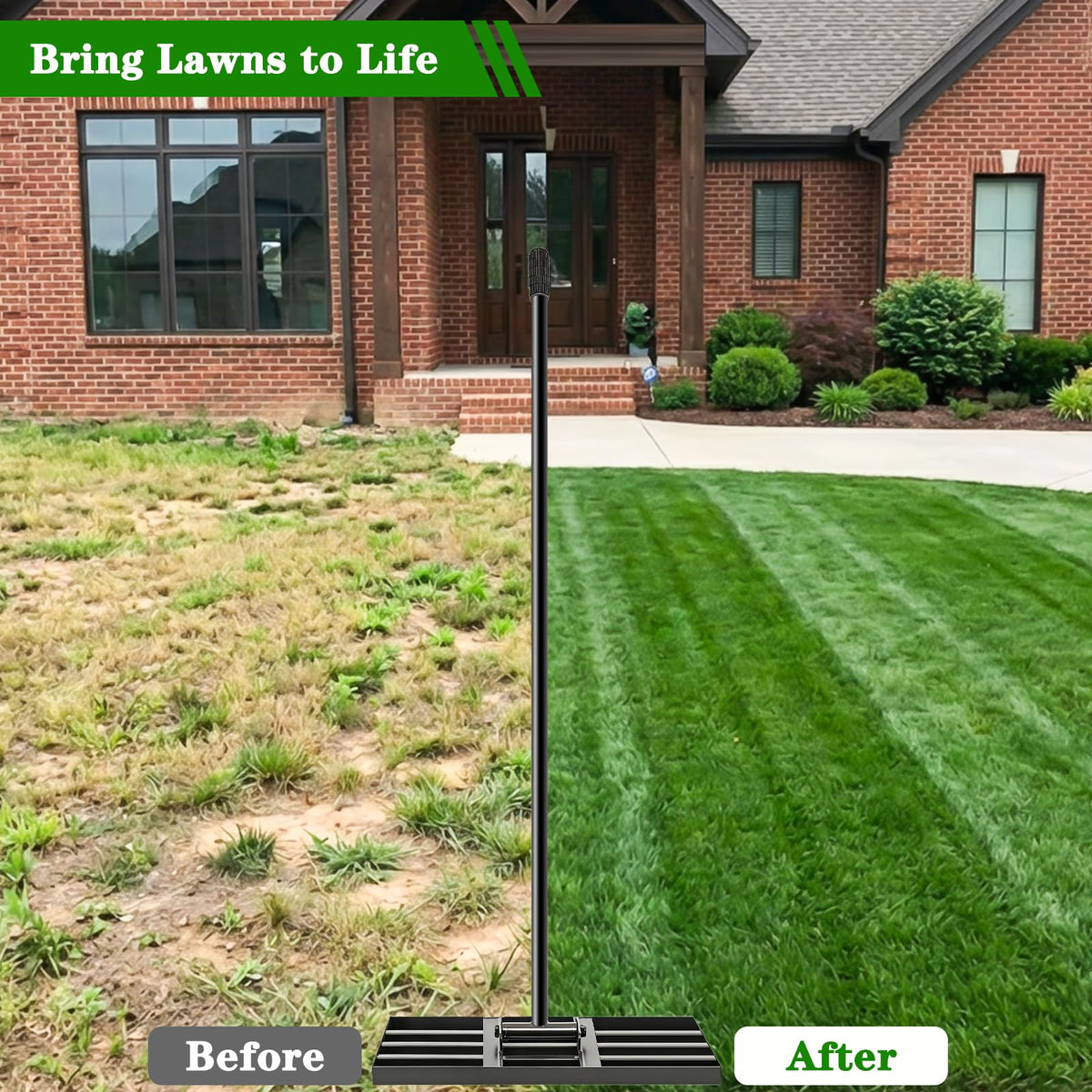 Tegarbed Lawn Leveling Rake ergonomic grip reduces hand fatigue