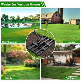 Tegarbed Lawn Leveling Rake versatile for garden spreading and smoothing
