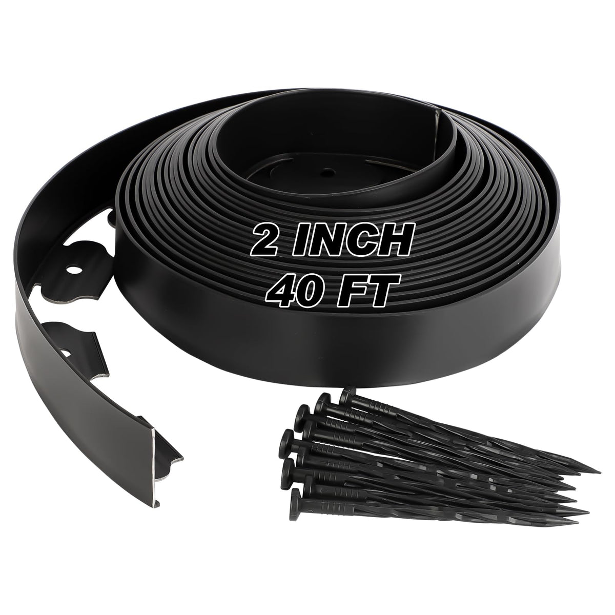 Tegarbed No Dig Border 2in 40ft enables trench-free, quick garden edging.