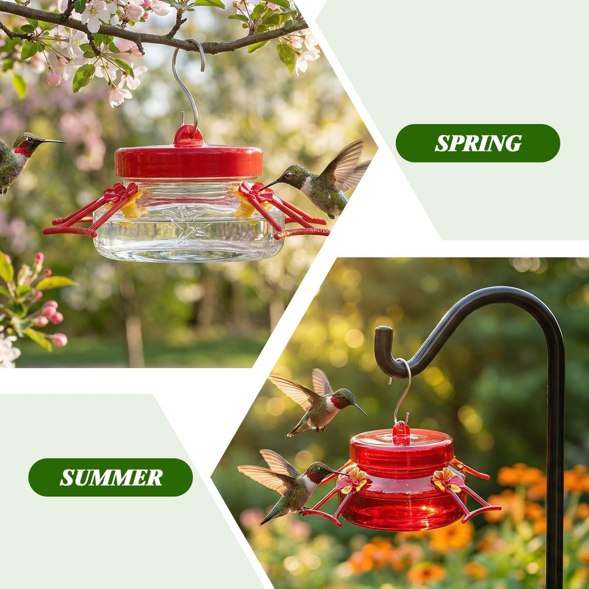 Perches and feeding ports on the Tegarbed feeder blend décor with practical use.