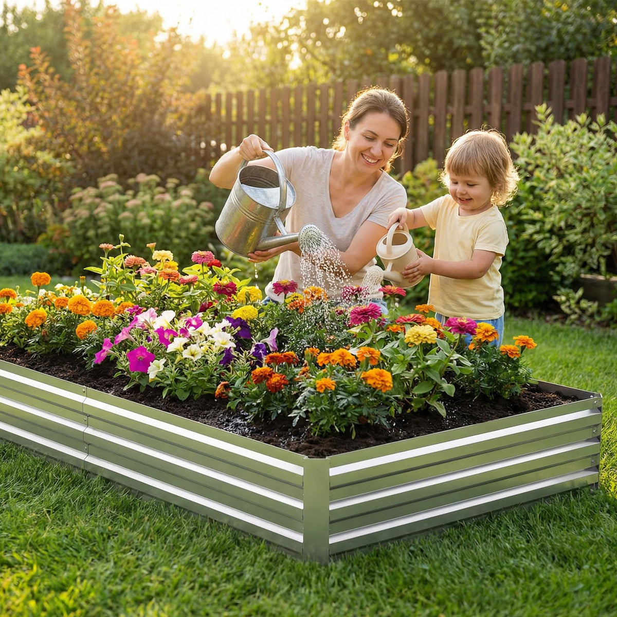 Tegarbed rust-resistant screws ensure longevity in outdoor conditions.