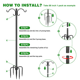 Tegarbed 5-prong base enhances stability on firm soil.