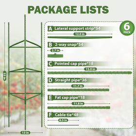 Tegarbed 53-inch adjustable tomato cage ready to grow with your plants.