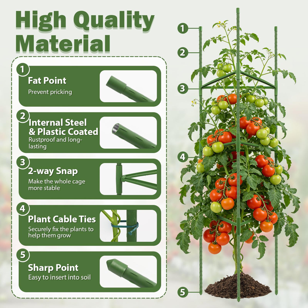 Tegarbed three-tier cage lets you tune height and width.