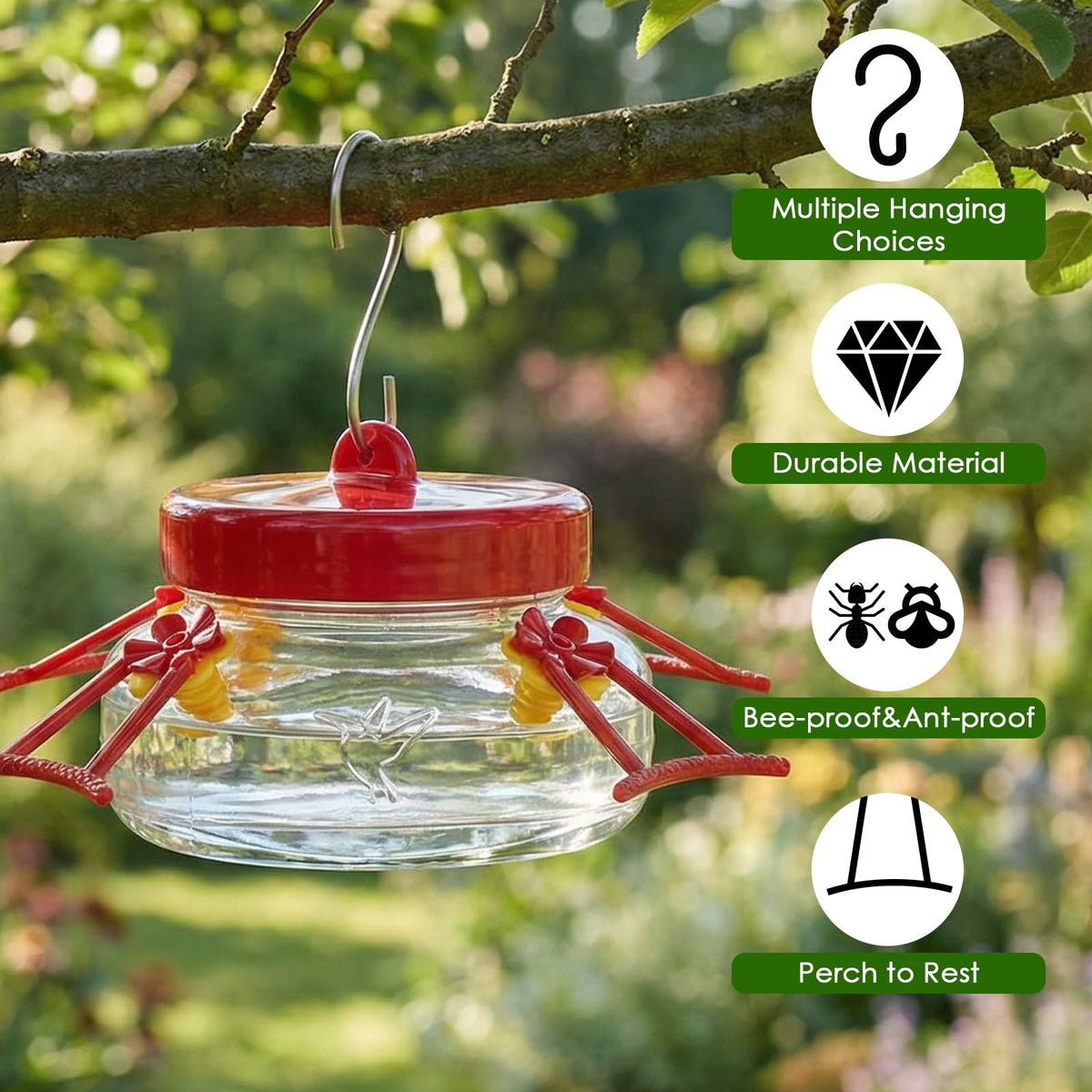 Tegarbed top-fill wide-mouth design simplifies refills and cleaning.