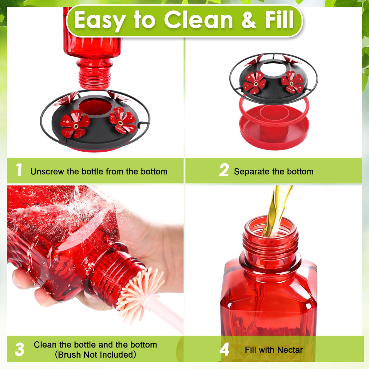 Tegarbed wide-mouth bottle refills easily during outdoor birdwatching sessions.