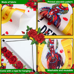 Tegeme Derby Day durable polyester fabric resists fading in sun and rain.
