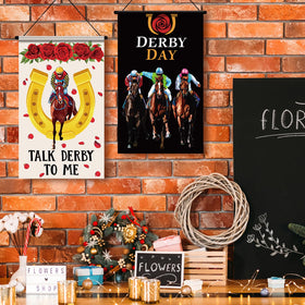 Tegeme Derby Day party decor flag set brightening summer gatherings.