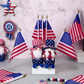 Tegeme flag on stick for parties and photo ops with festive touch.