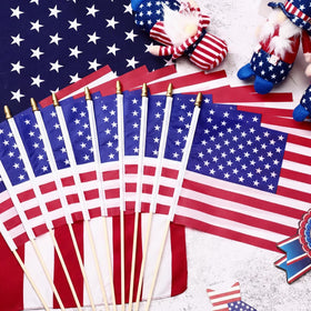 Tegeme flag poles with gold tips add refinement.