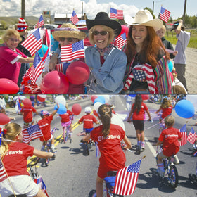 Tegeme flags for Independence Day decorations and events.