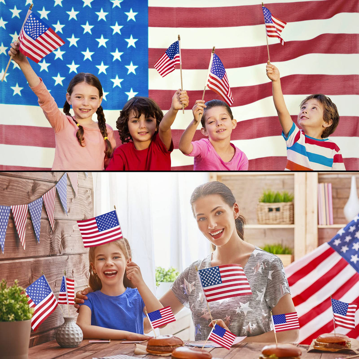 Tegeme flags ideal for parades and Memorial Day outdoor decor.