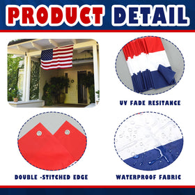 Tegeme red white blue bunting lights enhance outdoor events.