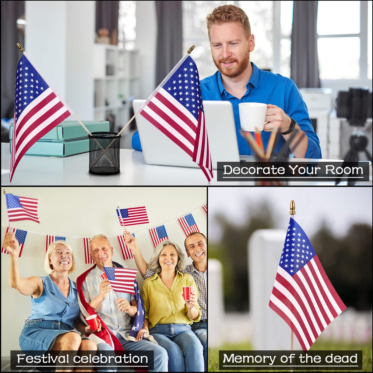 Tegeme polyester flags in bright colors for outdoor use.