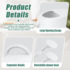 TEIUKAX watering can easy-fill opening for quick refills.