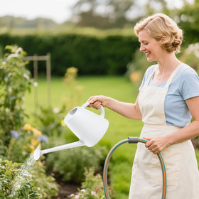 TEIUKAX long-spout design enables controlled pours for gardens.