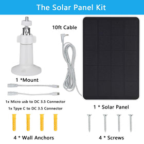 TEKCAM easy install kit includes screws and anchors.