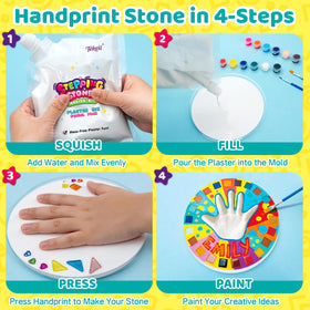 Tekeii stepping stone kit butterfly mold stone with mosaic accents for bright crafts.