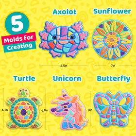 Tekeii stepping stone kit medallion mold for creative color-mixing and art.