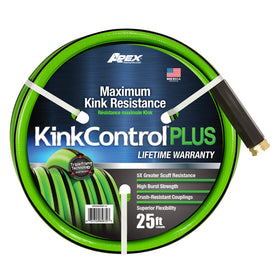 Teknor Apex Kink Control Plus 25ft hose shows kink resistance for uninterrupted watering