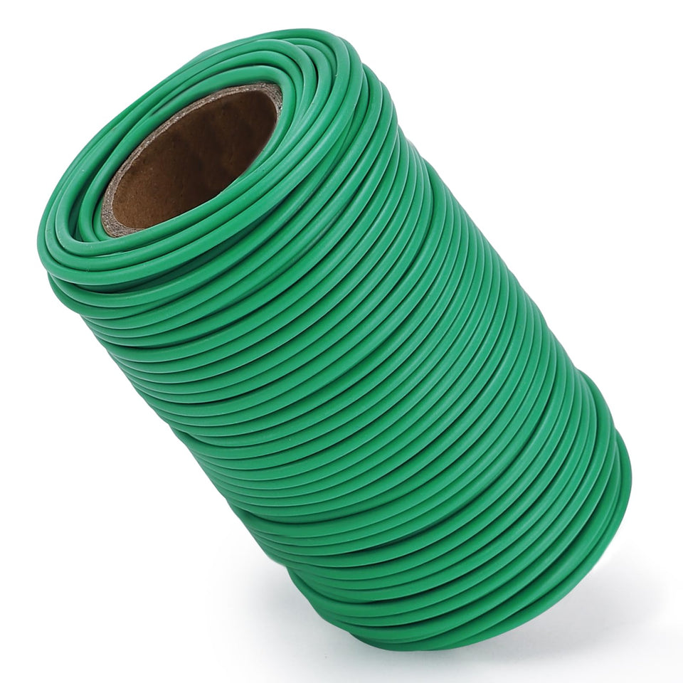 TELENT OUTDOORS 130ft green twist plant ties secure garden plants and trellises