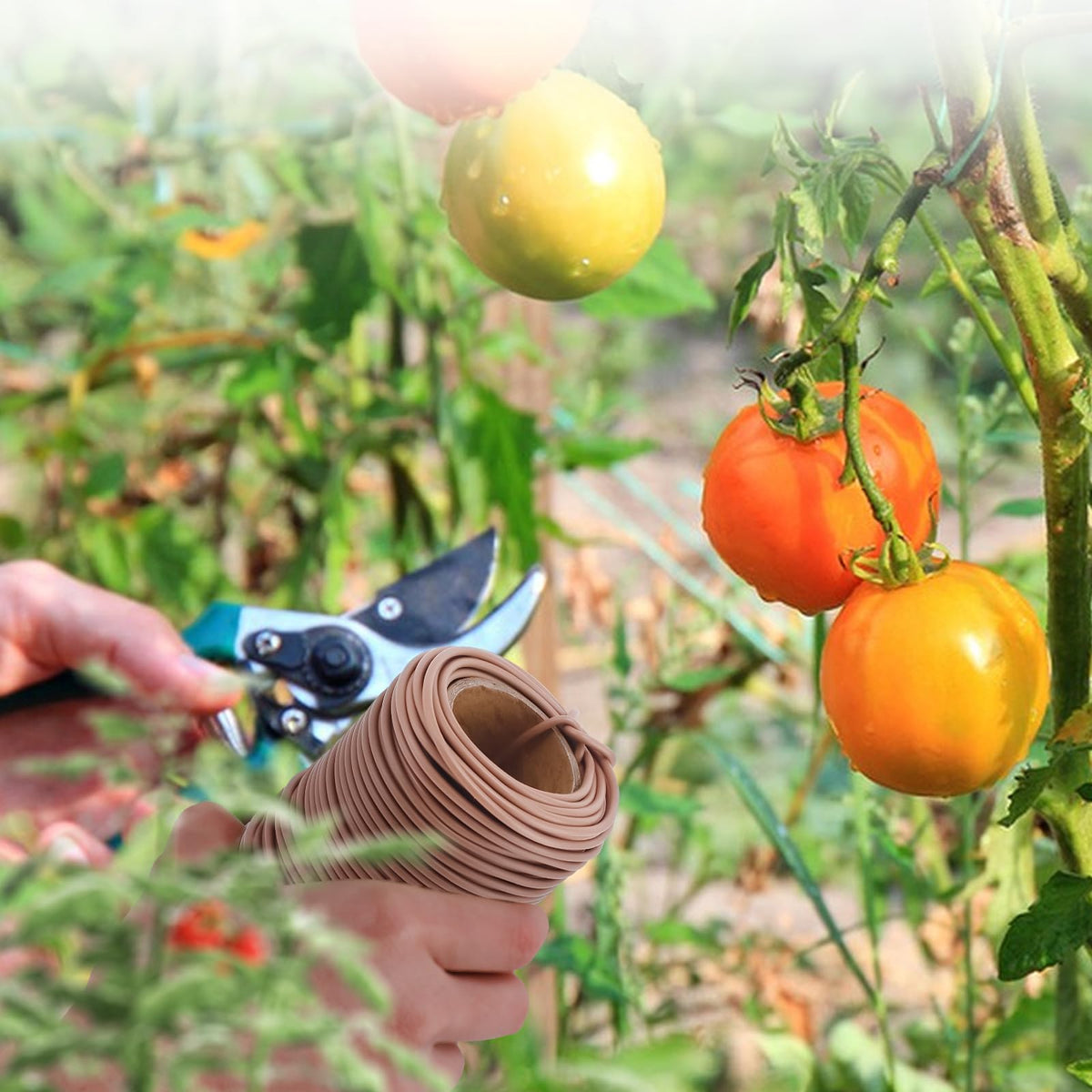 TELENT OUTDOORS metal-core garden tie for durable plant support.
