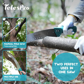 TelesPro 65 manganese steel blade delivers durable performance for all-direction cuts.