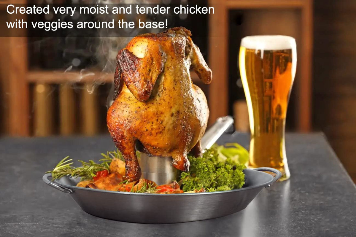 Tellshun vertical roasting on holder enables even heat