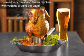 Tellshun vertical roasting on holder enables even heat