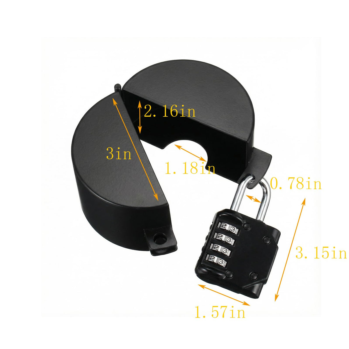 TEMEILI combination lock faucet accessory secures water access with a code.