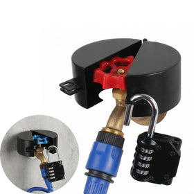 TEMEILI gate valve locking device with password lock protects outdoor faucets from unauthorized use.