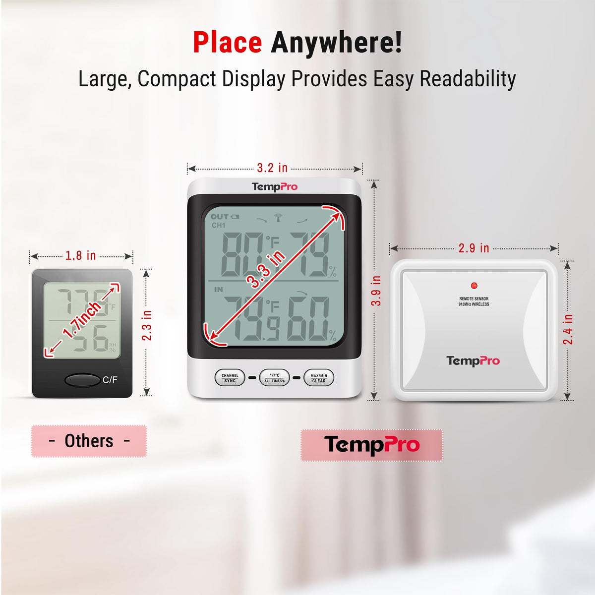 TempPro batteries included ensure instant use after unboxing.