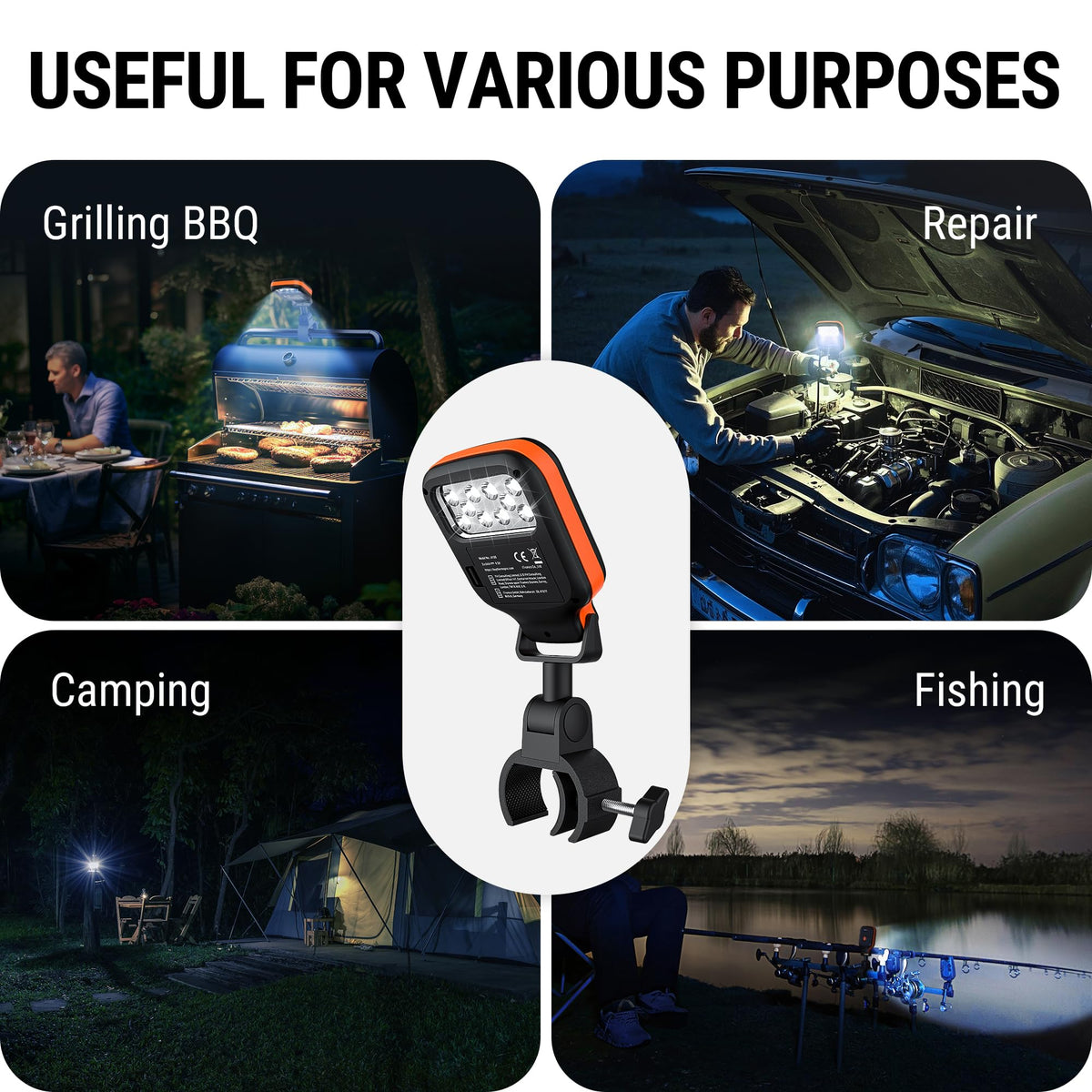 TempPro hands-free grilling light keeps your focus on the food.