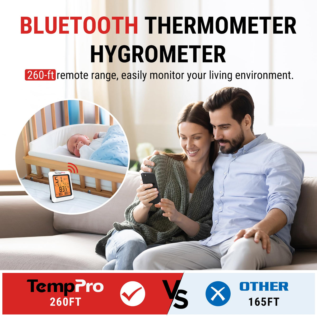 TempPro hygrometer records two year data export for trend analysis