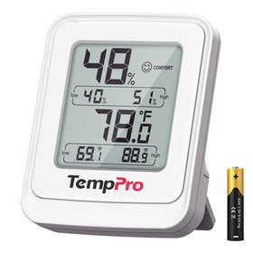 TempPro TP150 Greenhouse Thermometer Hygrometer | IPX5 Humidity Monitor