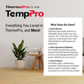 TempPro TP50 digital thermometer reads accurate data in real time.