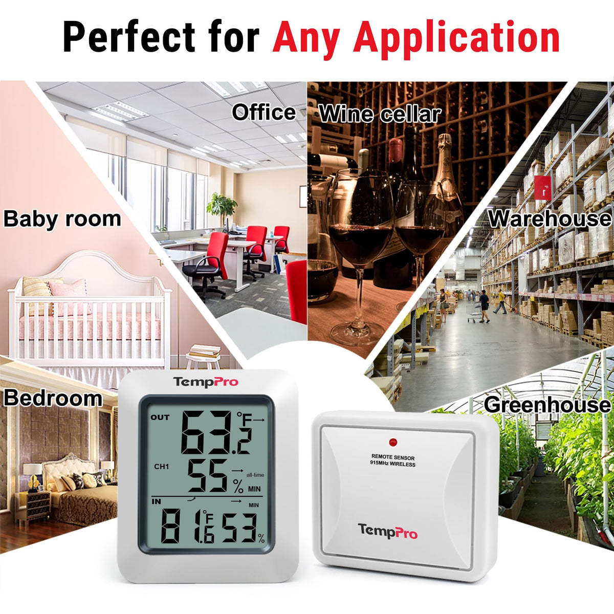 TempPro TP60-3 easy installation for practical use in any room
