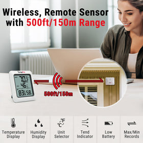 TempPro TP60-3 mounted on wall or placed on desk for flexible setup